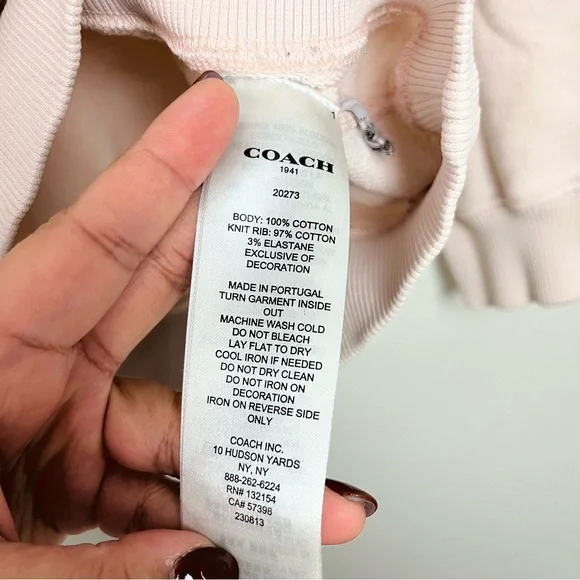 Coach Nasa Kennedy Space Center Pink Embroidered Crewneck Size S women - Picture 5 of 13